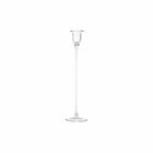 Høj, slank lysestage i klart krystalglas med rund fod til boligtilbehør fra Frederik Bagger Adda glas kollektion