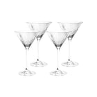 Fire cocktailglas i klart facetslebet krystalglas med diamantmønster fra Frederik Bagger til borddækning