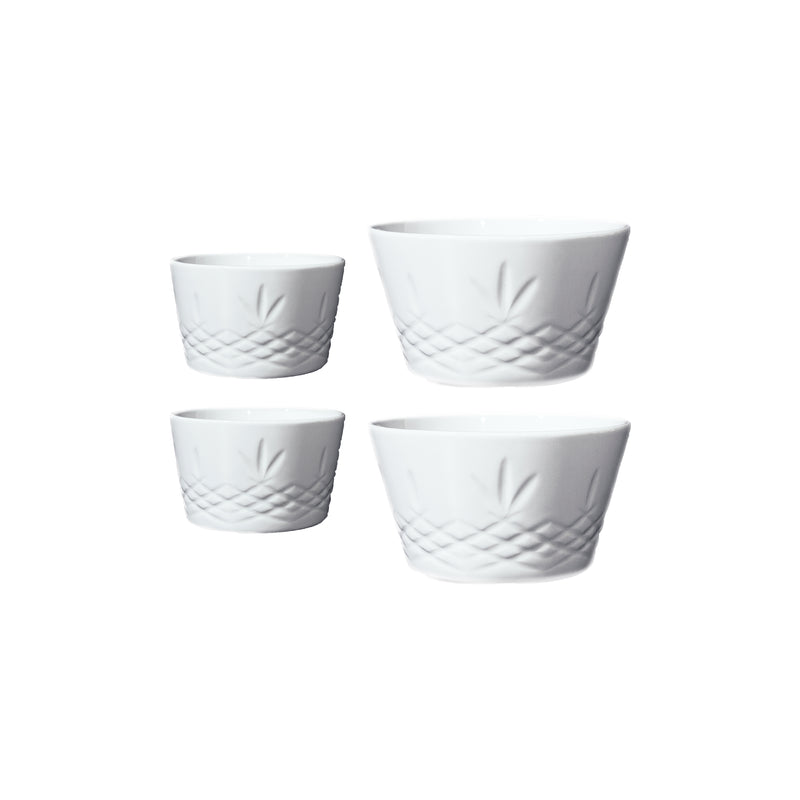 Sampak / Porcelæn Bowl 1 & 2 - 4 stk.